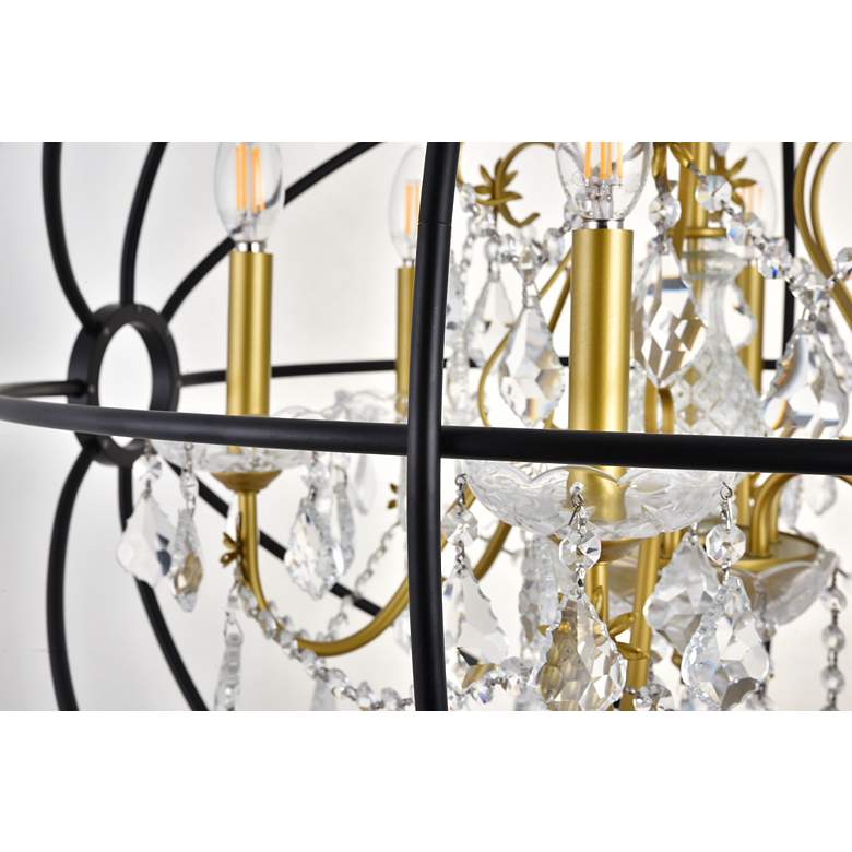Image 5 Cordelia 25" Wide Black and Gold 6-Light Pendant more views