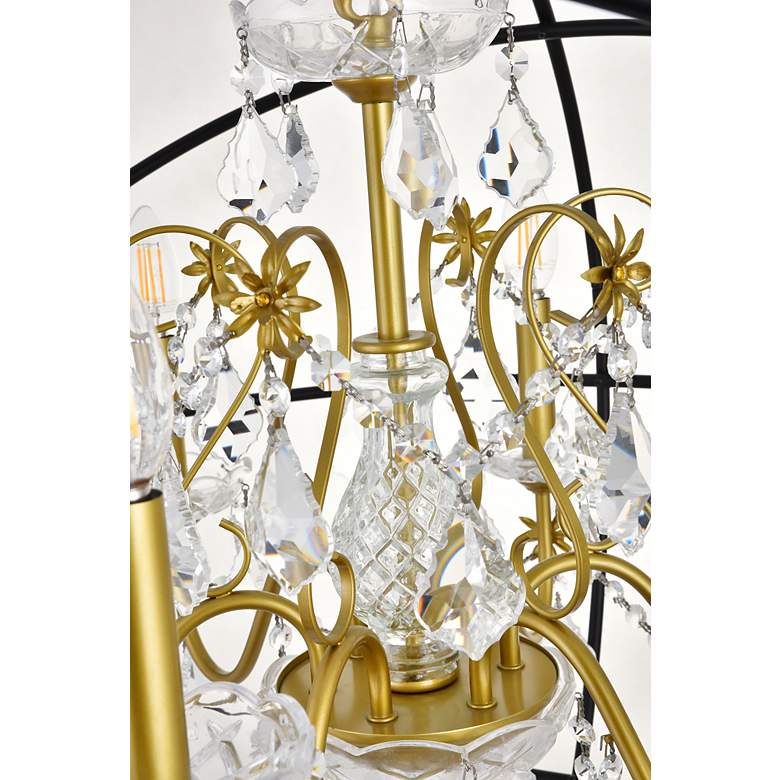 Image 6 Cordelia 25" Wide Black and Gold 6-Light Pendant more views