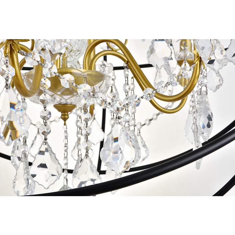 Image 7 Cordelia 25" Wide Black and Gold 6-Light Pendant more views