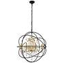 3_Cordelia 32" Wide Black and Gold 8-Light Pendant