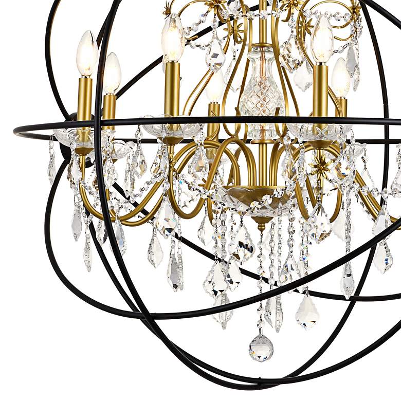 Image 4 Cordelia 32" Wide Black and Gold 8-Light Pendant more views