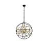 5_Cordelia 32" Wide Black and Gold 8-Light Pendant more views