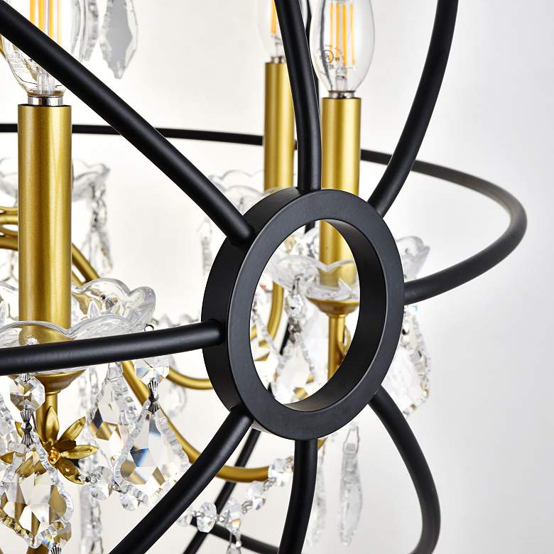Image 7 Cordelia 32" Wide Black and Gold 8-Light Pendant more views