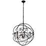 3_Cordelia 32" Wide Black Iron Crystal 8-Light Pendant
