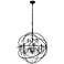 Cordelia 32" Wide Black Iron Crystal 8-Light Pendant