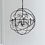 2_Cordelia 32" Wide Black Iron Crystal 8-Light Pendant