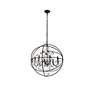 5_Cordelia 32" Wide Black Iron Crystal 8-Light Pendant more views