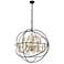 Cordelia 43 1/2" Wide Black and Gold 12-Light Chandelier