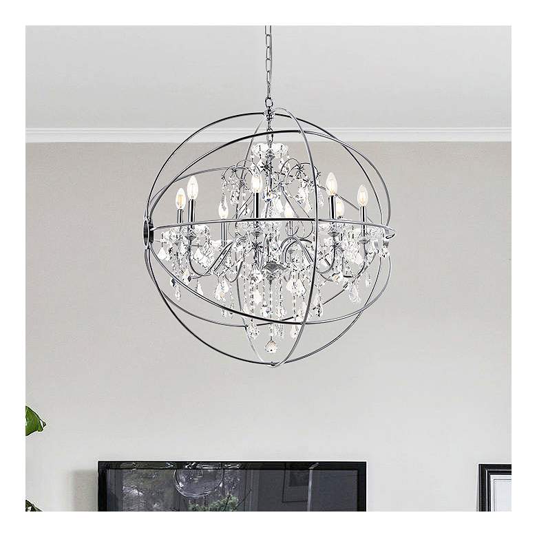 Image 1 Cordelia 8 Lt Chrome Crystal Pendant