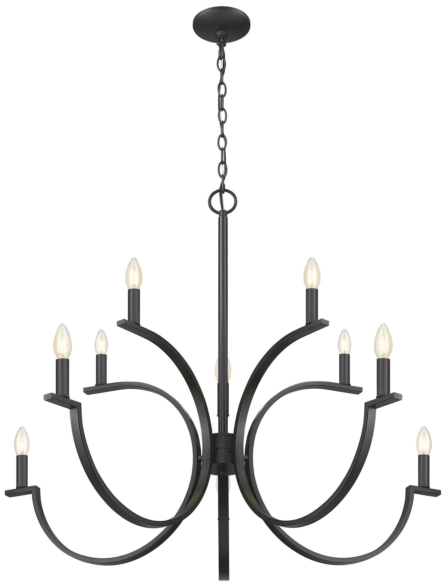 Image 4 Cordelia by Z-Lite Matte Black 10 Light Chandelier more views