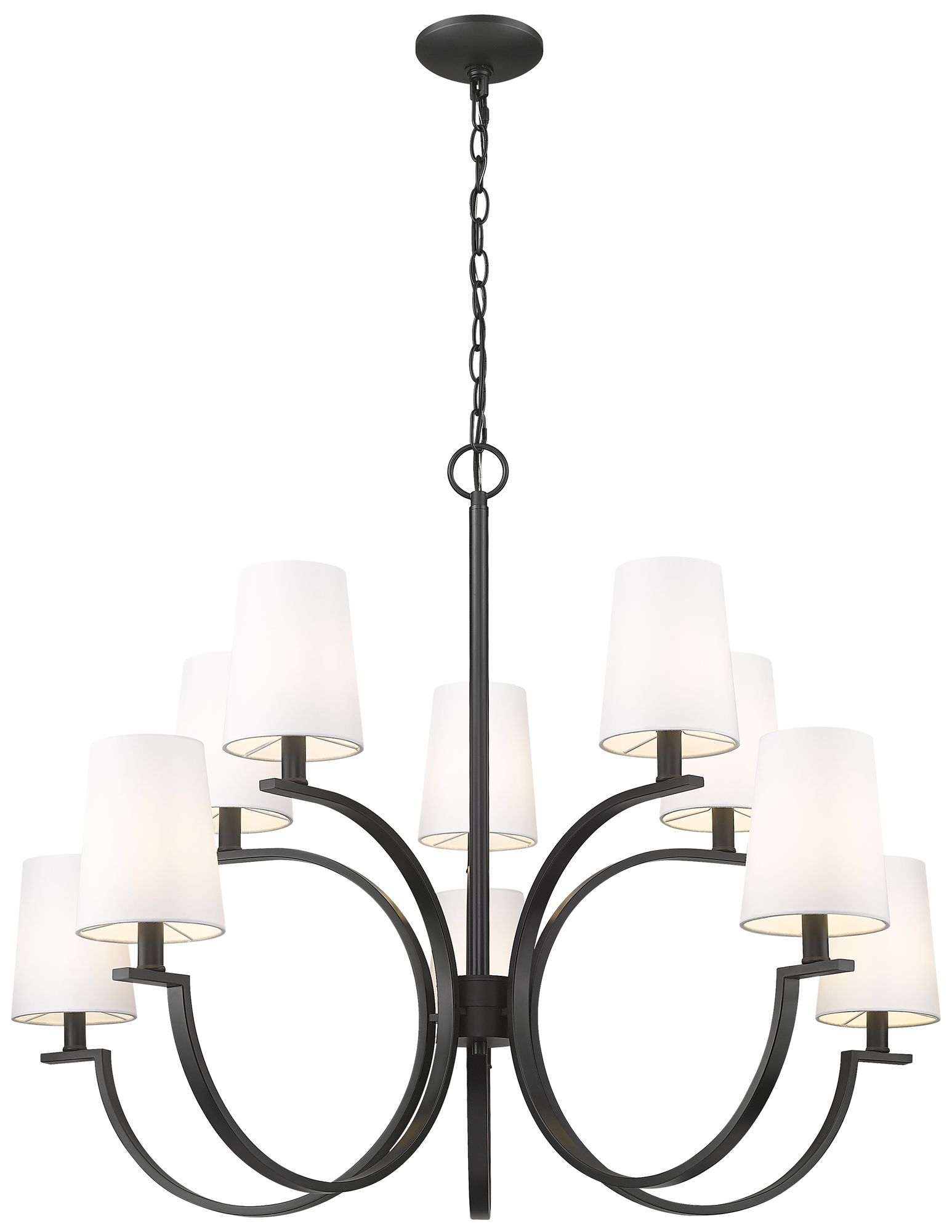 Image 5 Cordelia by Z-Lite Matte Black 10 Light Chandelier more views