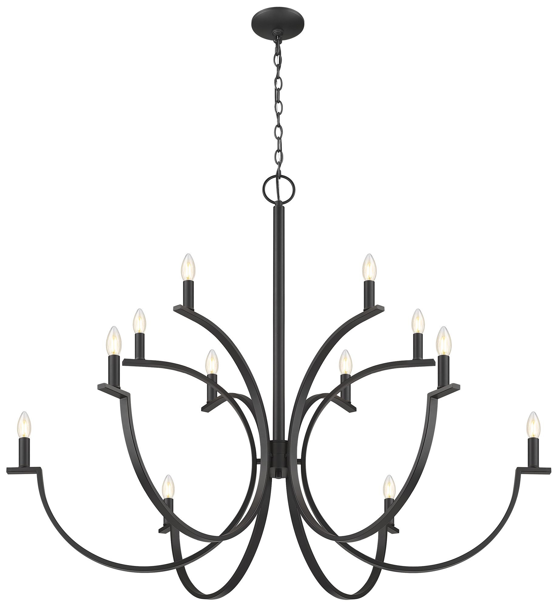 Image 4 Cordelia by Z-Lite Matte Black 12 Light Chandelier more views