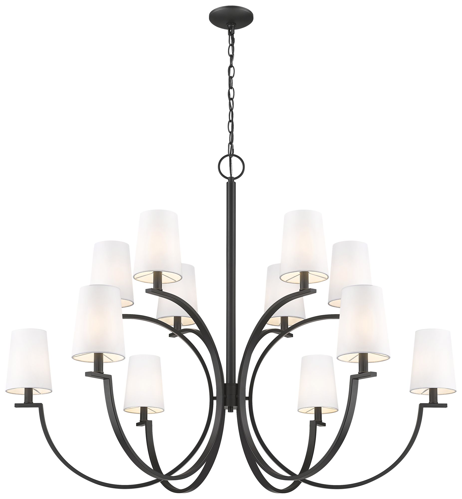 Image 5 Cordelia by Z-Lite Matte Black 12 Light Chandelier more views