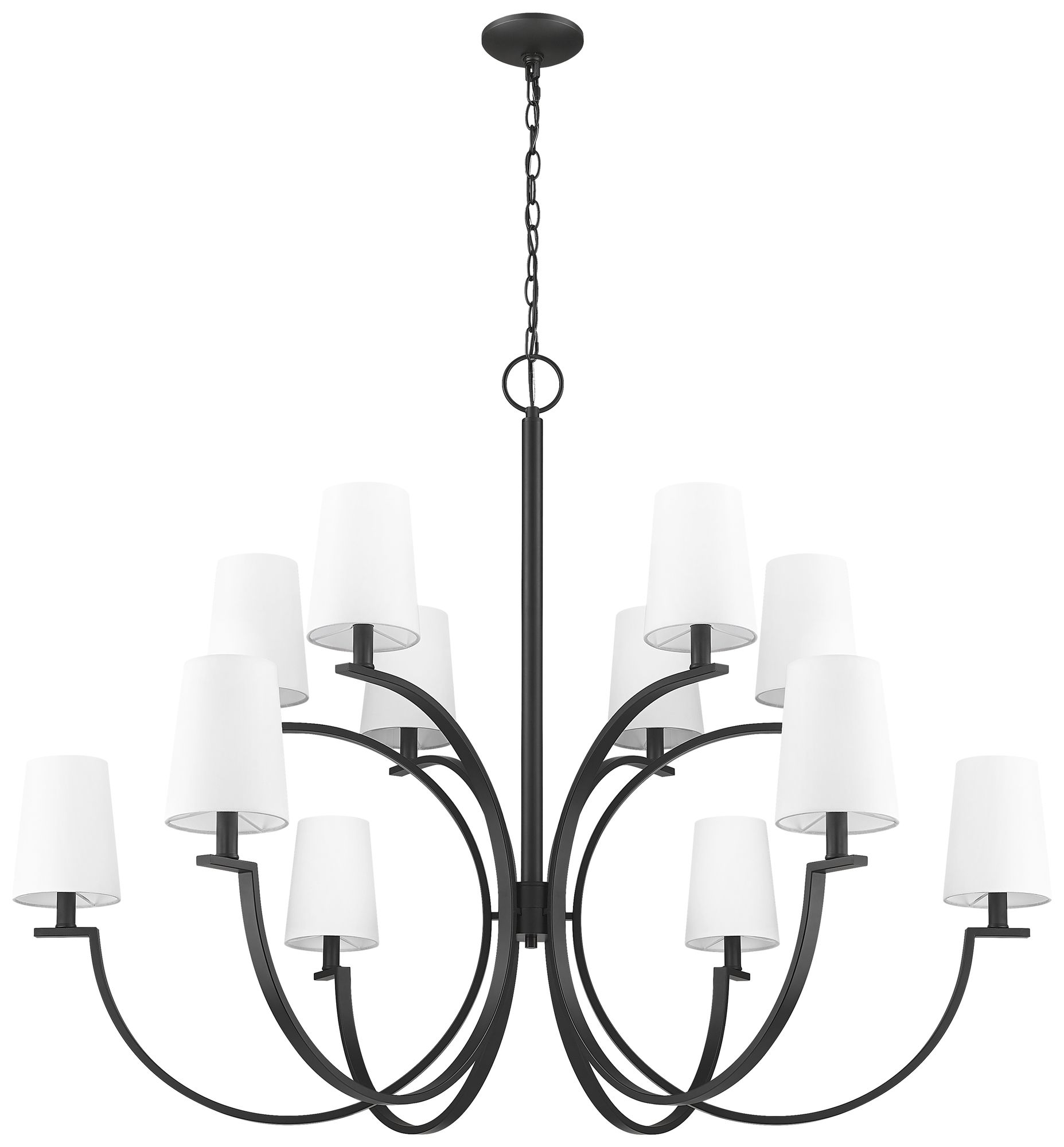 Image 7 Cordelia by Z-Lite Matte Black 12 Light Chandelier more views