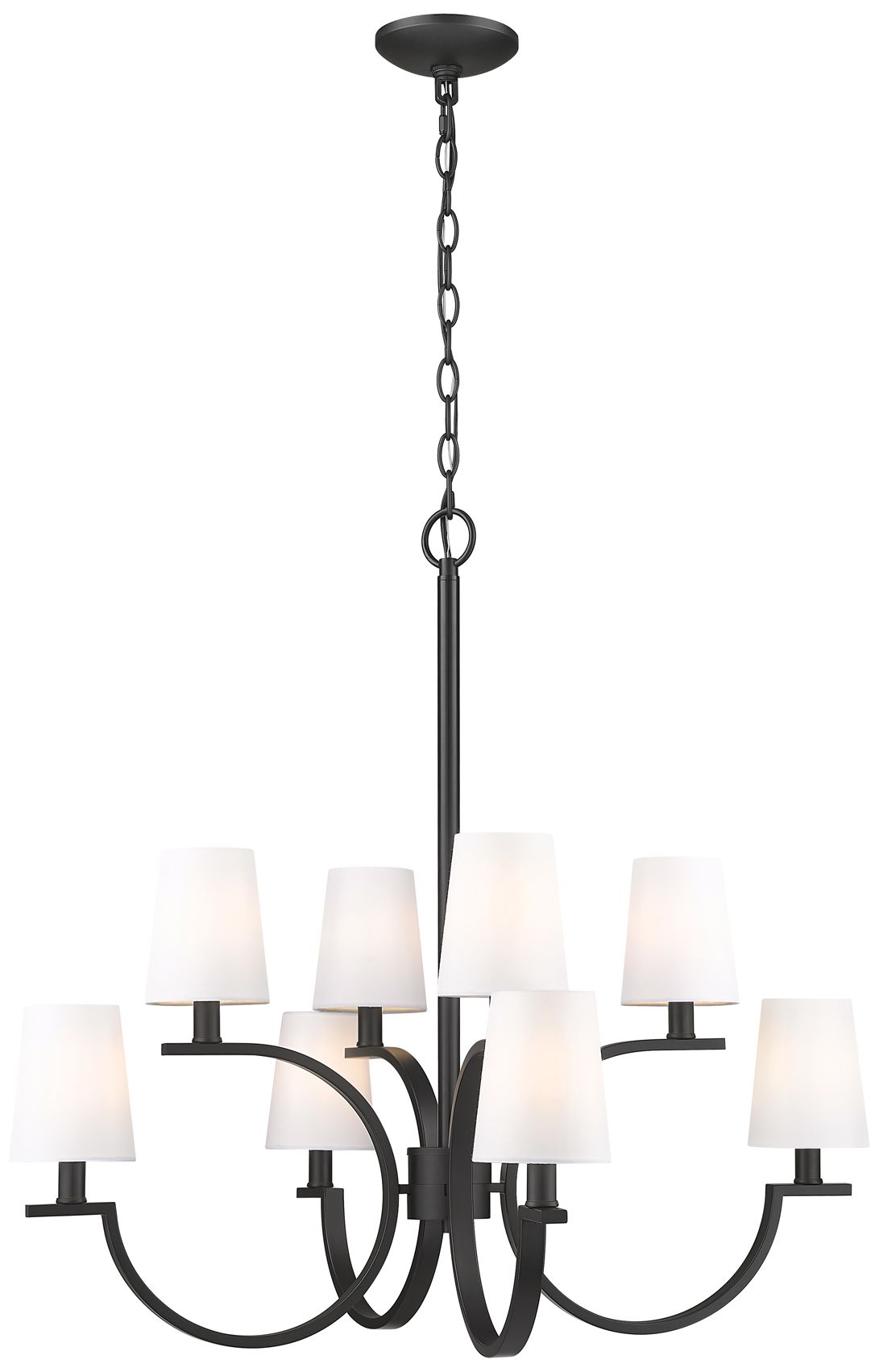 Thumbnail1 of Cordelia by Z-Lite Matte Black 8 Light Chandelier