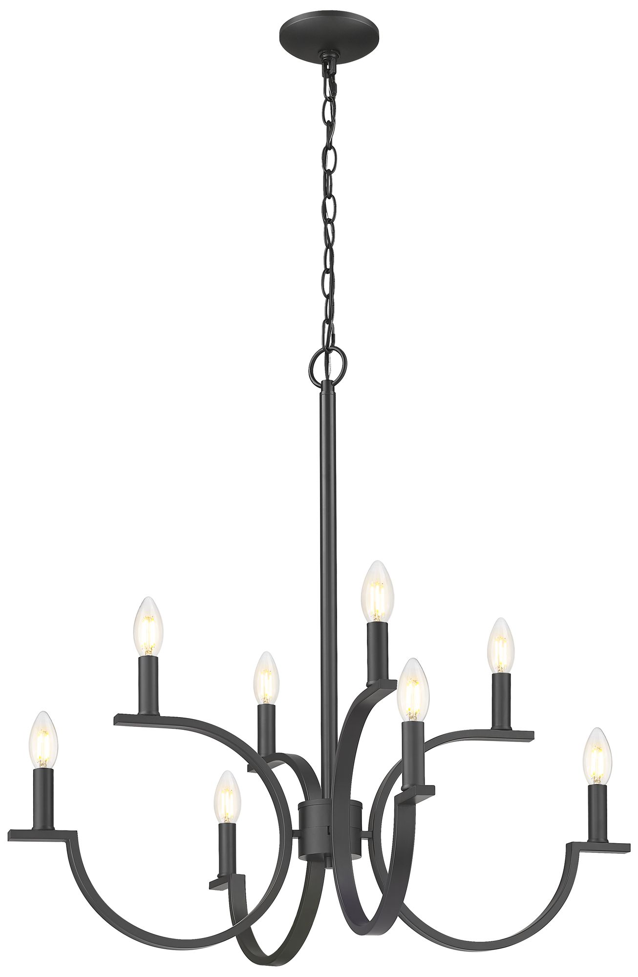 Thumbnail4 of Cordelia by Z-Lite Matte Black 8 Light Chandelier more views
