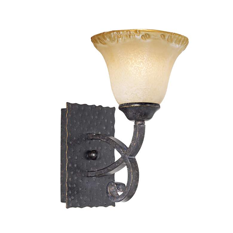 Image 1 Cordelia Collection Copper Bronze and Amber Wall Sconce