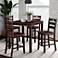 Cordelia Espresso Solid Wood 5-Piece Counter Table Set