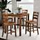 Cordelia Walnut Solid Wood 5-Piece Counter Height Table Set