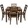 Thumbnail1 of Cordelia Walnut Solid Wood 5-Piece Dining Table Set