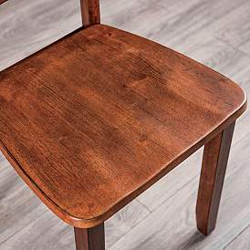 Image5 of Cordelia Walnut Solid Wood 5-Piece Dining Table Set more views
