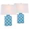 Corden Aqua Blue Ceramic Accent Table Lamp Set of 2