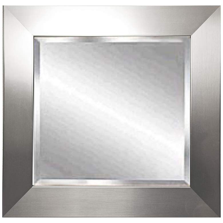Image 2 Corden Stainless Silver 35 1/2" Square Beveled Wall Mirror