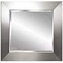 Corden Stainless Silver 35 1/2" Square Beveled Wall Mirror