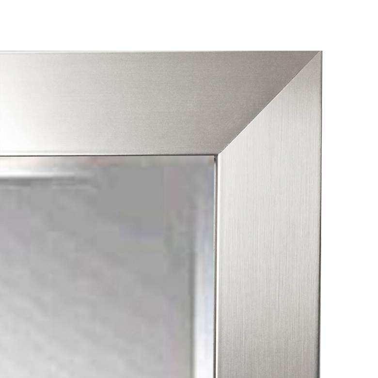 Image 3 Corden Stainless Silver 35 1/2" Square Beveled Wall Mirror more views