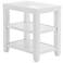 Cordero 16 1/4" Wide White and Glass Chairside Table
