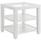 Cordero 24 1/4" Wide White and Glass End Table