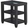 Cordero 24" Wide Black and Glass Accent Table