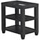 Cordero 24" Wide Black and Glass Accent Table