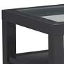 Cordero 24" Wide Black and Glass End Table