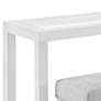 Cordero 72 1/4" Wide White and Glass Bar Console Table with 3 Stools