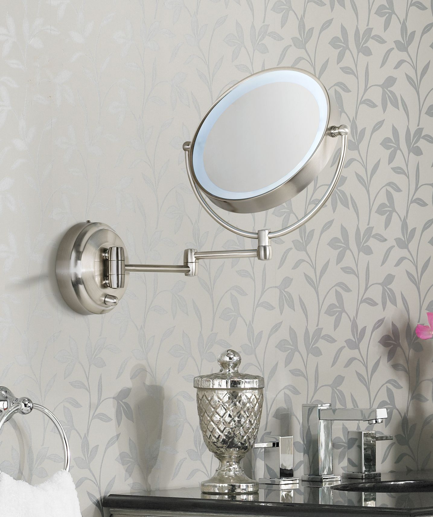 Wall mounted makeup mirrors deals with lights