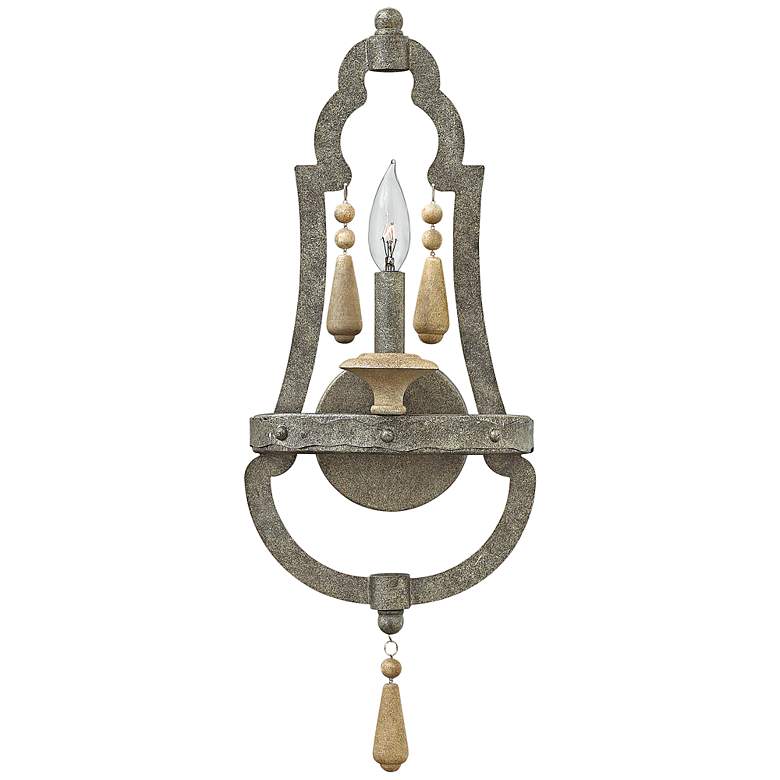 Cordoba 22 1/2&quot;H Distressed Iron Wall Sconce