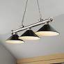 2_Cordon 57 1/4" Wide Black and Black 3-Light Billiard Pendant