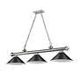 Cordon 57 1/4" Wide Black and Black 3-Light Billiard Pendant in scene