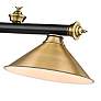 Cordon 57 1/4" Wide Black and Brass 3-Light Billiard Pendant in scene