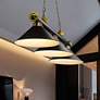 1_Cordon 57 1/4" Wide Black Brass 3-Light Billiard Pendant