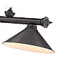 7_Cordon 57 1/4" Wide Bronze Plate 3-Light Billiard Pendant more views