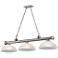Cordon 57 1/4" Wide Brushed Nickel 3-Light Billiard Pendant