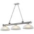 Cordon 57 1/4" Wide Brushed Nickel 3-Light Billiard Pendant