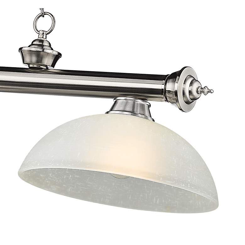 Image 7 Cordon 57 1/4" Wide Brushed Nickel 3-Light Billiard Pendant more views