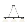 6_Cordon 57 1/4" Wide Matte Black 3-Light Billiard Pendant more views