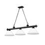 Cordon 57 1/4" Wide Matte Black 3-Light Billiard Pendant in scene