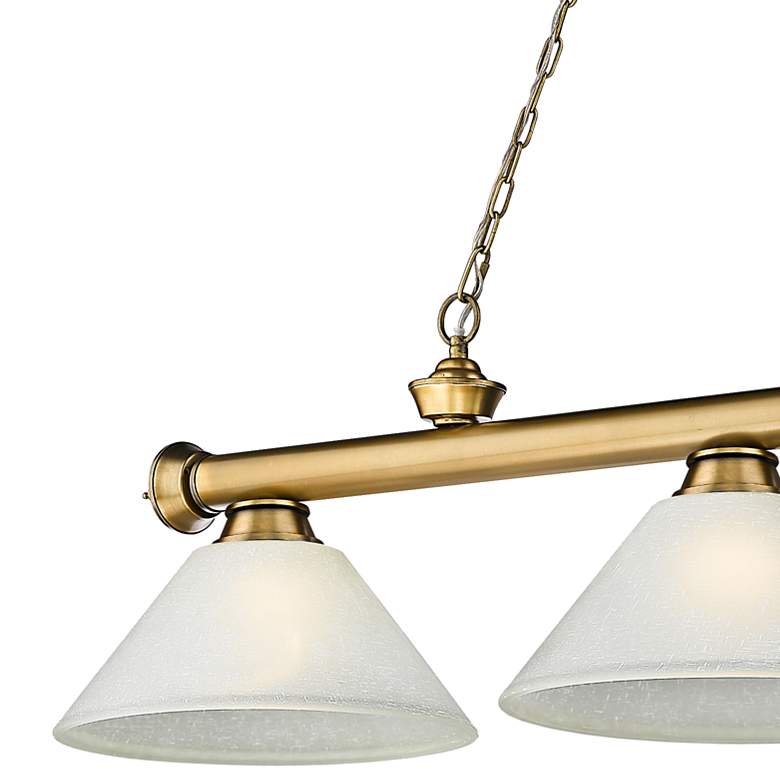 Image 4 Cordon 57 1/4" Wide Rubbed Brass 3-Light Billiard Chandelier more views