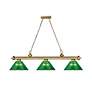 6_Cordon 57 1/4" Wide Rubbed Brass 3-Light Billiard Pendant more views