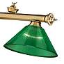 Cordon 57 1/4" Wide Rubbed Brass 3-Light Billiard Pendant in scene